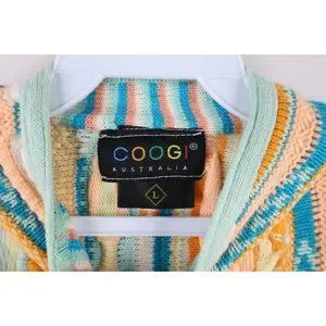 COOGI | Sweaters | Vintage 9s Coogi L Rainbow Striped Cropped Full